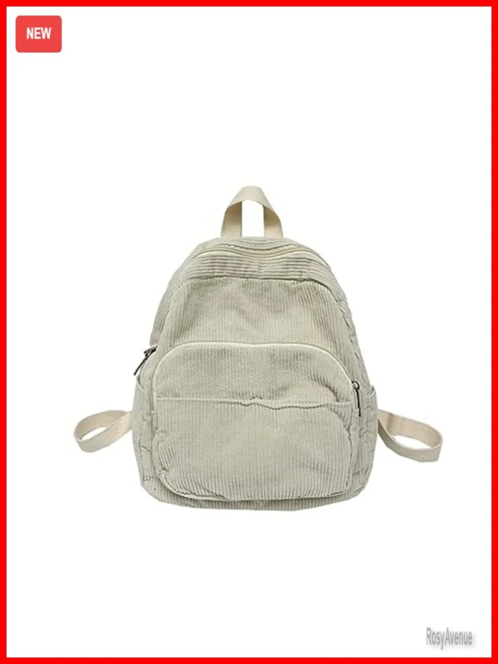 Corduroy Mini Backpack Purse for Women Travel Aesthetic Daypack
